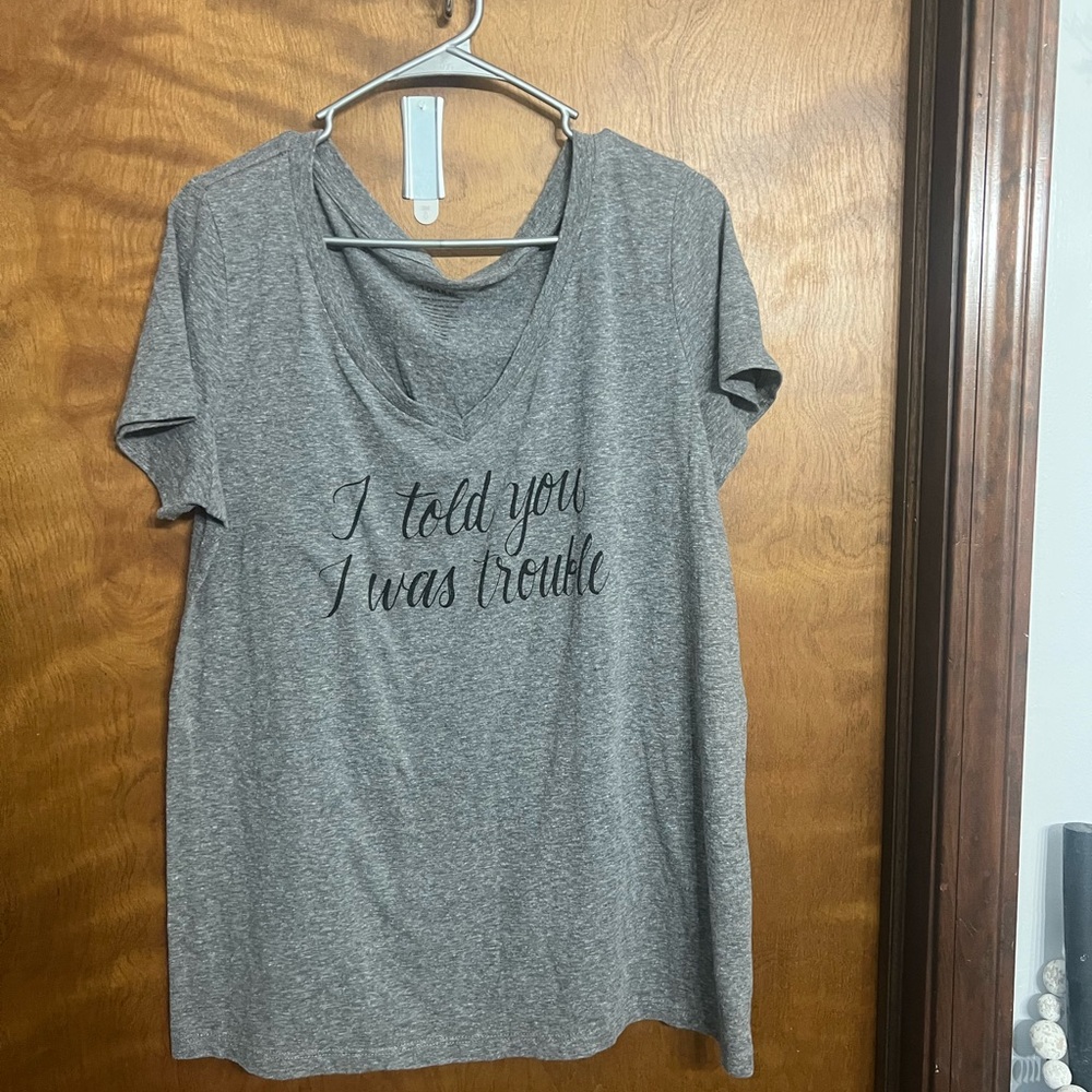 Torrid Gray Slogan Tee